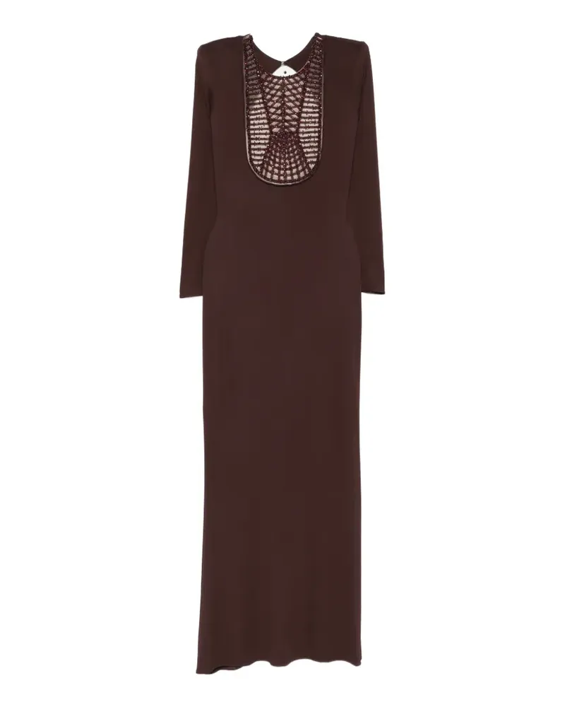 Elisabetta Franchi Red Carpet maxi dress - Braun Braun