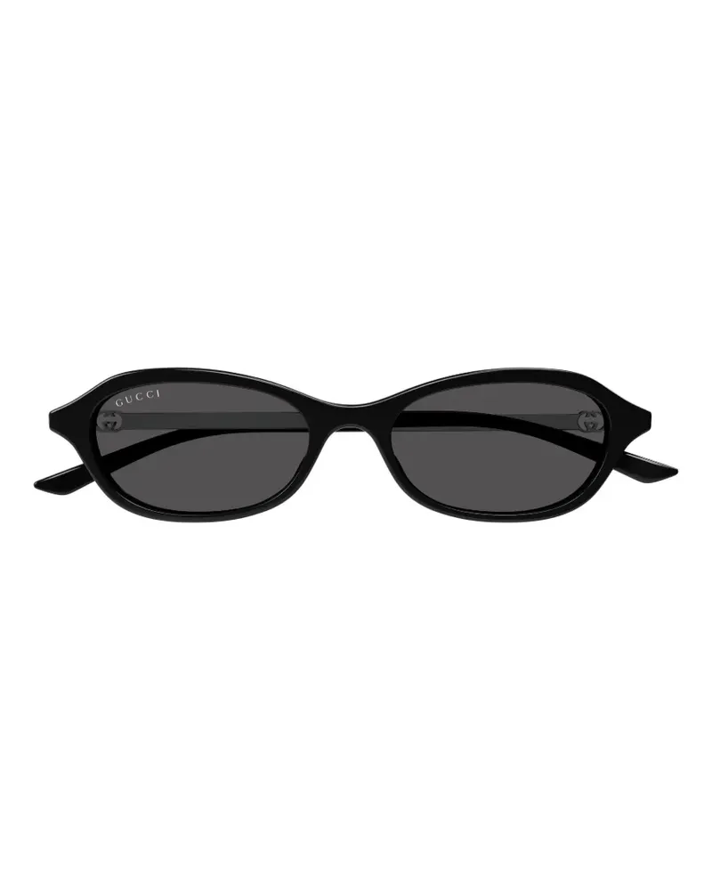 Gucci Interlocking G oval-frame sunglasses - Schwarz Schwarz