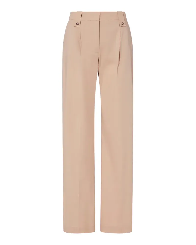 Liu Jo pleated button-detail trousers - Nude Nude