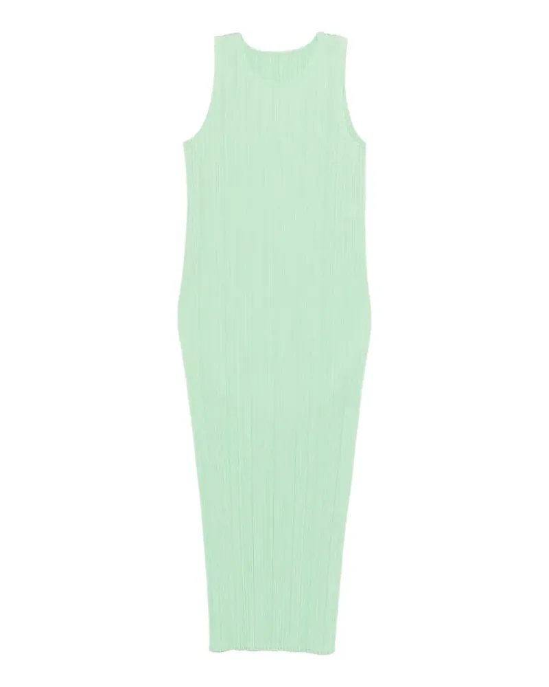 Issey Miyake pleated sleeveless dress - Grün Grün