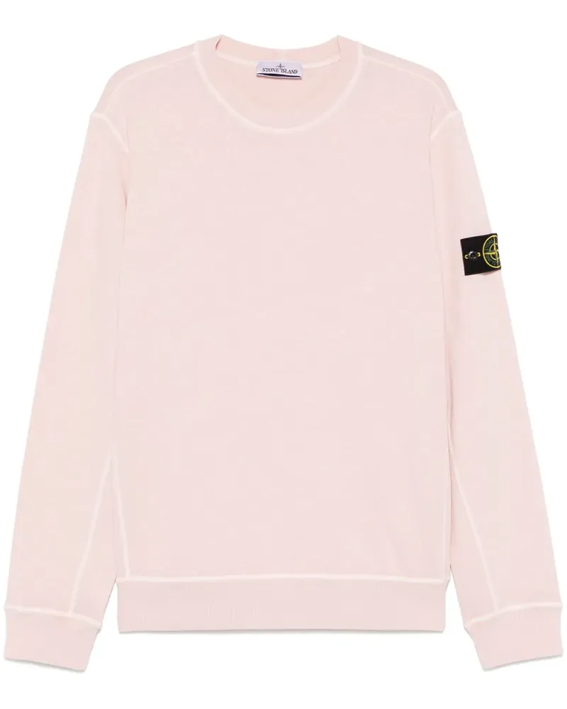 Stone Island Sweatshirt mit Kompass-Patch - Rosa Rosa