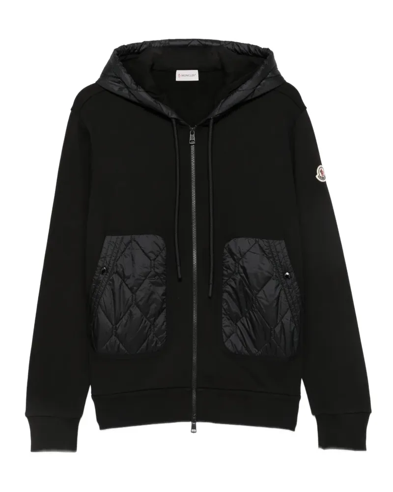 Moncler Hoodie mit wattierter Kapuze - Schwarz Schwarz
