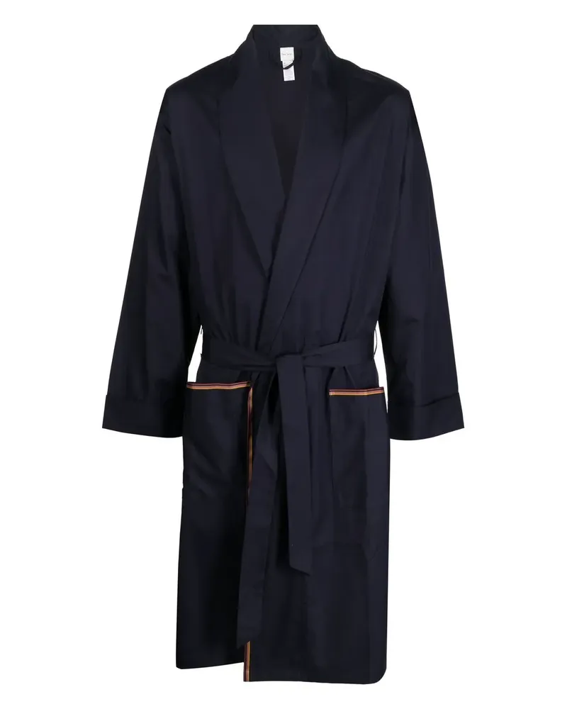 Paul Smith Morgenmantel mit Bindegürtel - Blau Blau