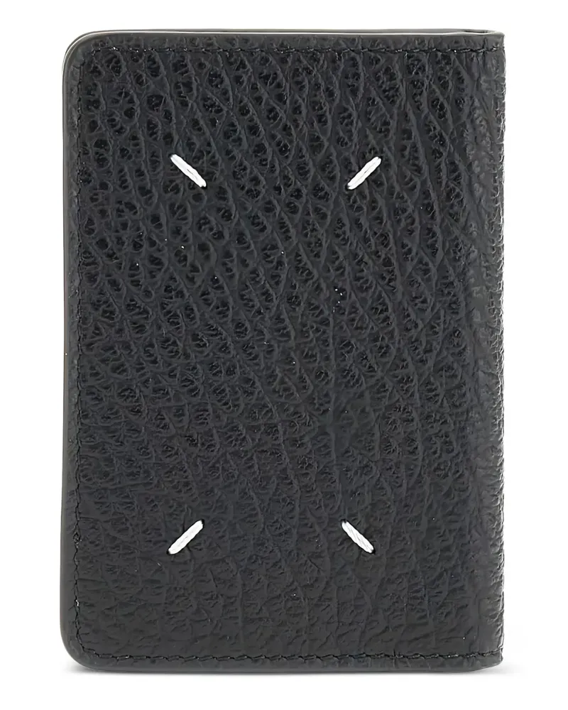 Maison Margiela Strukturiertes Kartenetui mit Ziernaht - Schwarz Schwarz