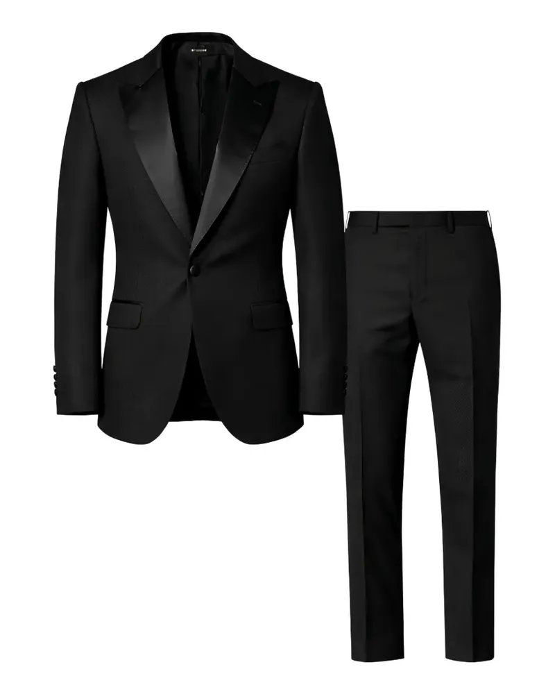 Pal Zileri peak-lapels single-breasted suit - Schwarz Schwarz