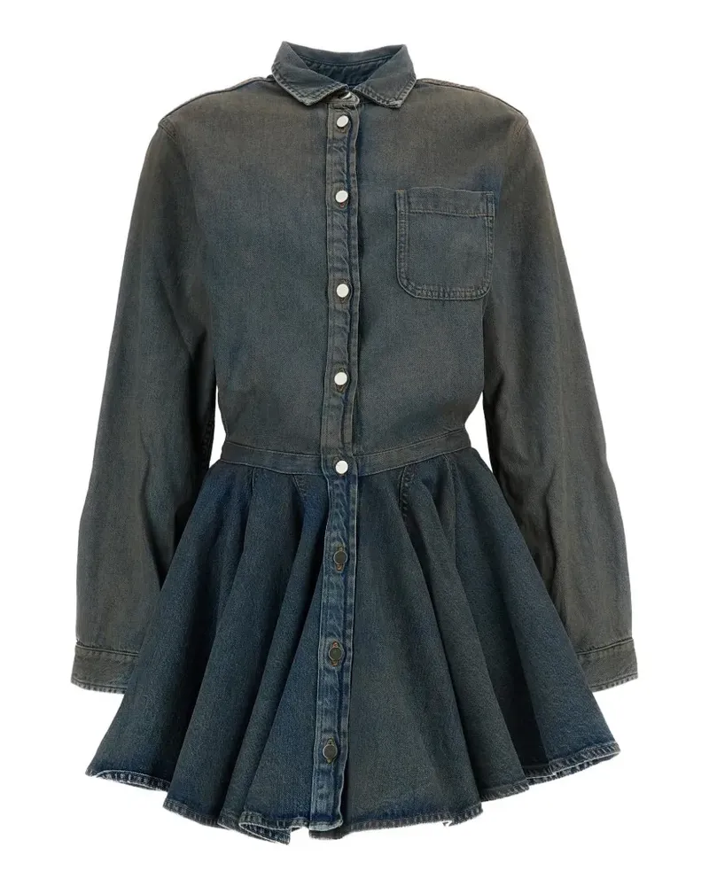 Haikure Ausgestelltes Kleid im Distressed-Look - Blau Blau