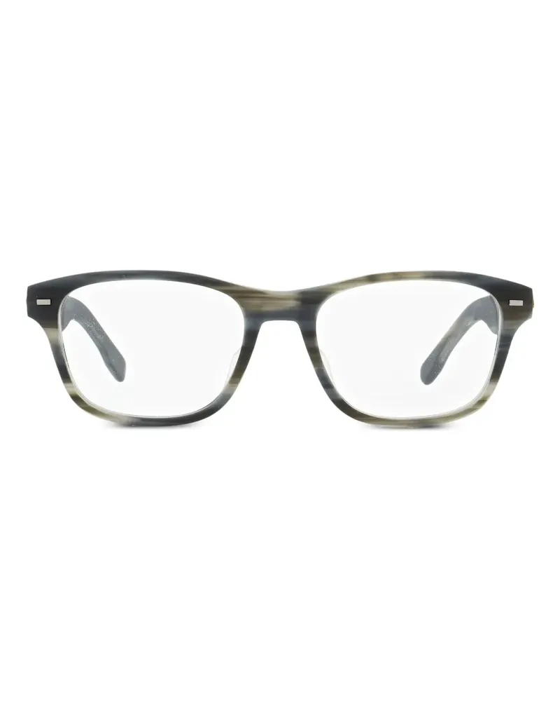 Ermenegildo Zegna Eckige Brille mit 5013F-Muster - Grau Grau
