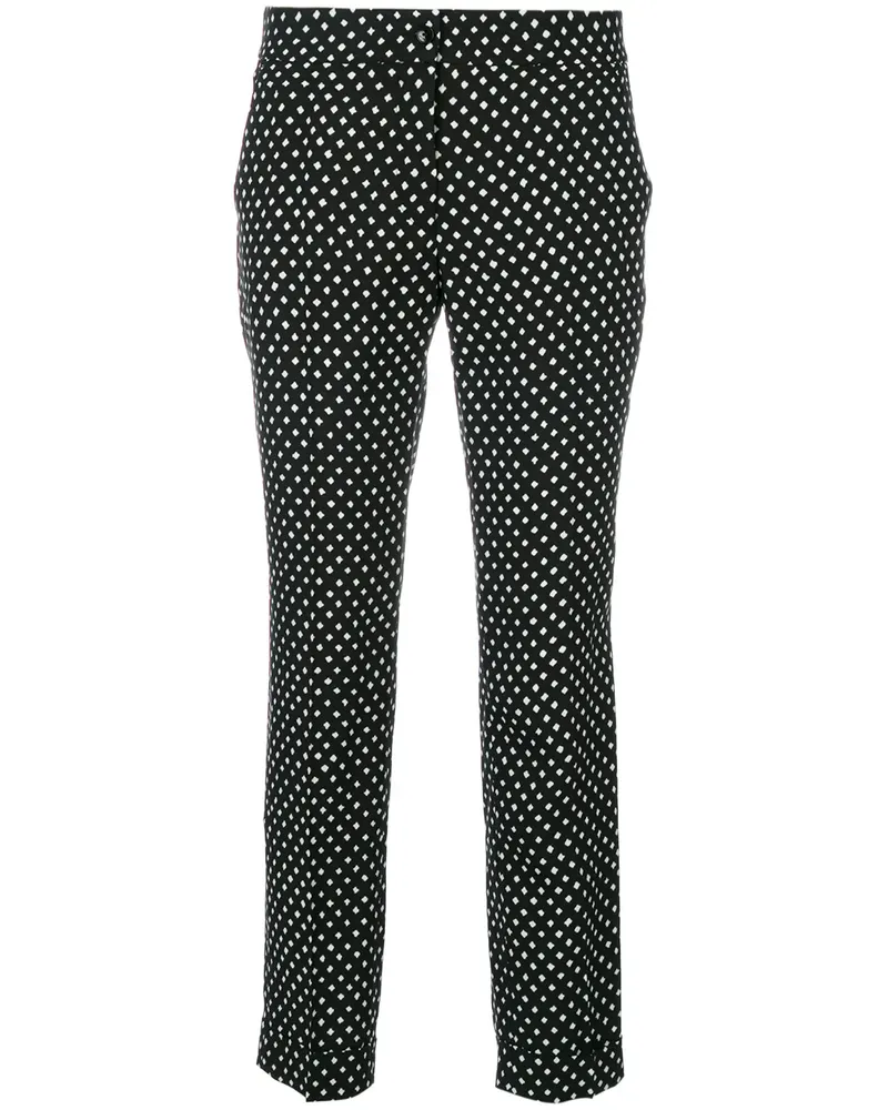 Etro Cropped-Hose mit abstraktem Muster - Schwarz Schwarz