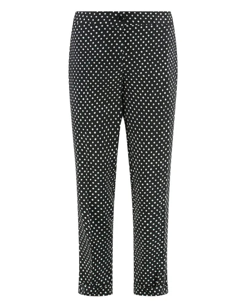 Etro Cropped-Hose mit abstraktem Muster - Schwarz Schwarz
