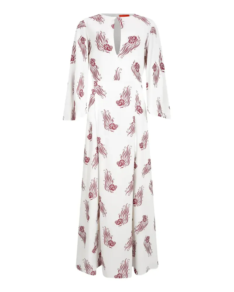 La DoubleJ Kleid mit Blumen-Print - Weiß Weiß
