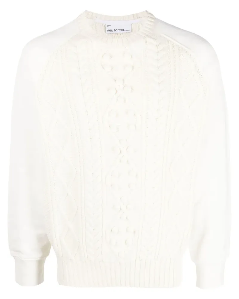 Neil Barrett Pullover im Hybrid-Design - Nude Nude