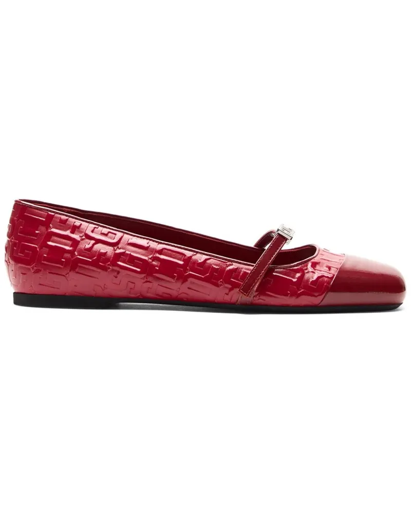 GCDS Ballerinas mit Monogramm-Print - Rot Rot