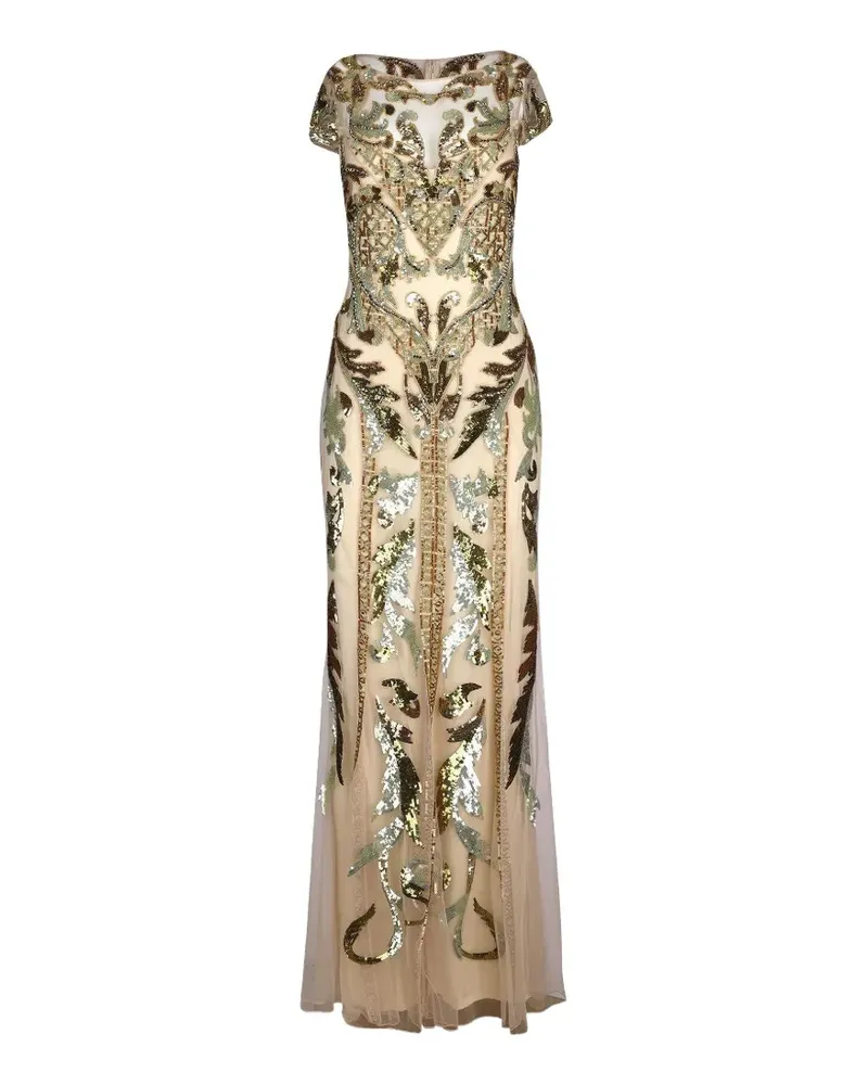 Temperley London Novella sequin-embellished maxi dress - Nude Nude