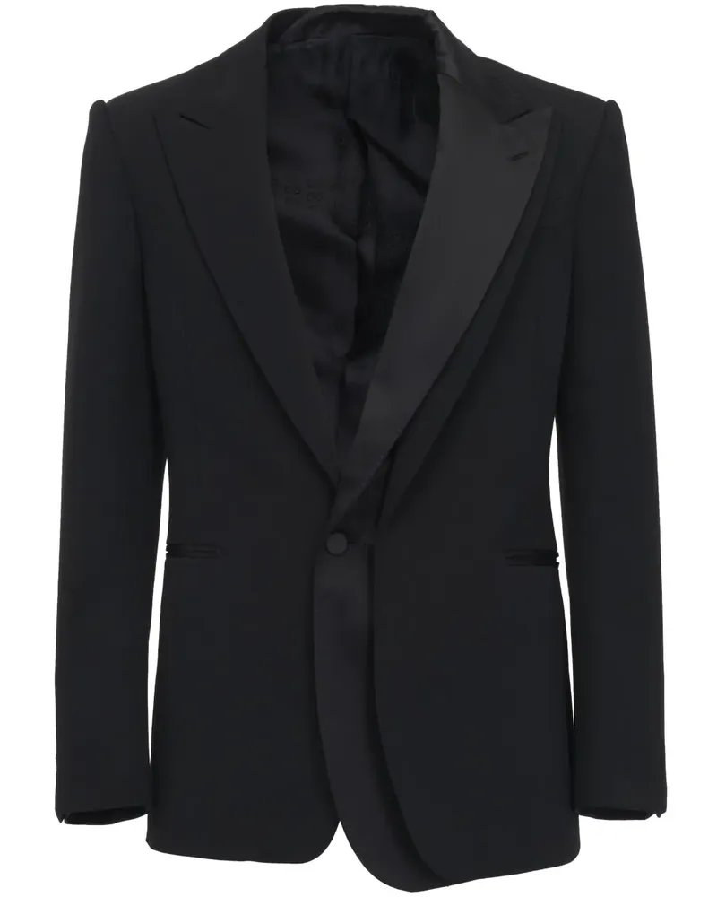 Alexander McQueen Sakko mit Trompe-l'oeil-Effekt - Schwarz Schwarz
