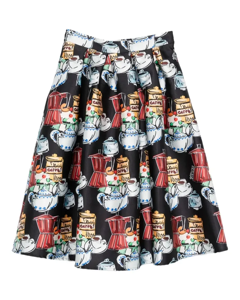 Alessandro Enriquez Rock mit Print - Schwarz Schwarz