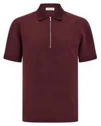 Ferragamo Poloshirt mit Reißverschlusskragen Rot