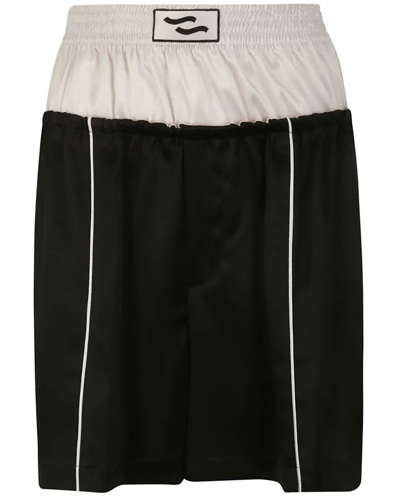 SSHEENA Pajino Shorts mit Logo-Applikation - Schwarz Schwarz
