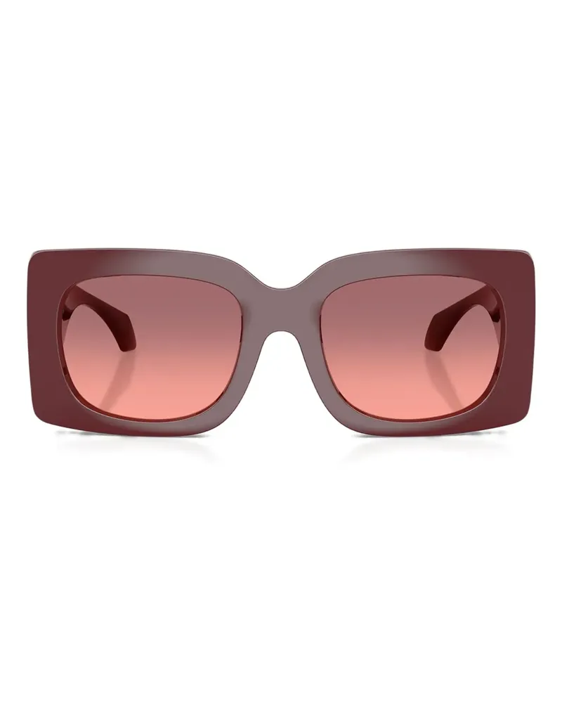 Versace Sonnenbrille mit eckigem Gestell - Rot Rot