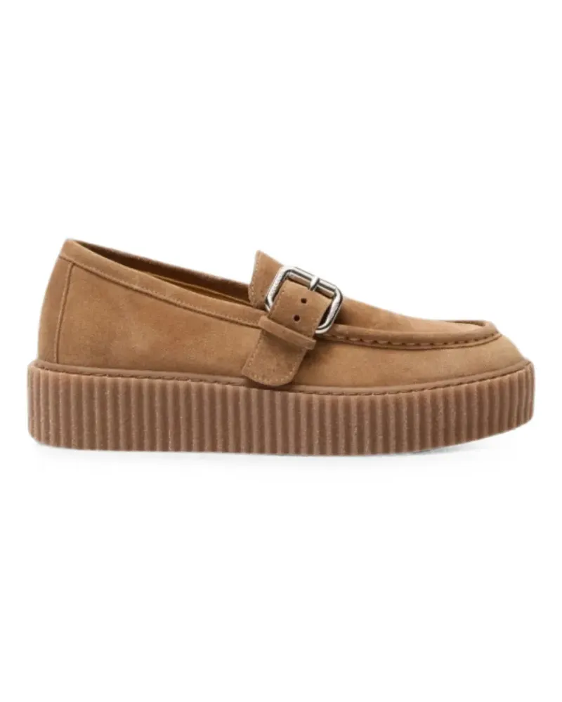 Max Mara Loafer mit Rissoptik - Braun Braun