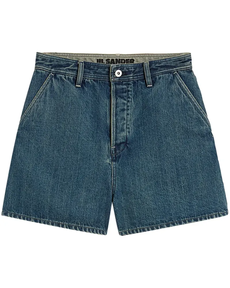 Jil Sander Jeans-Shorts mit hohem Bund - Blau Blau
