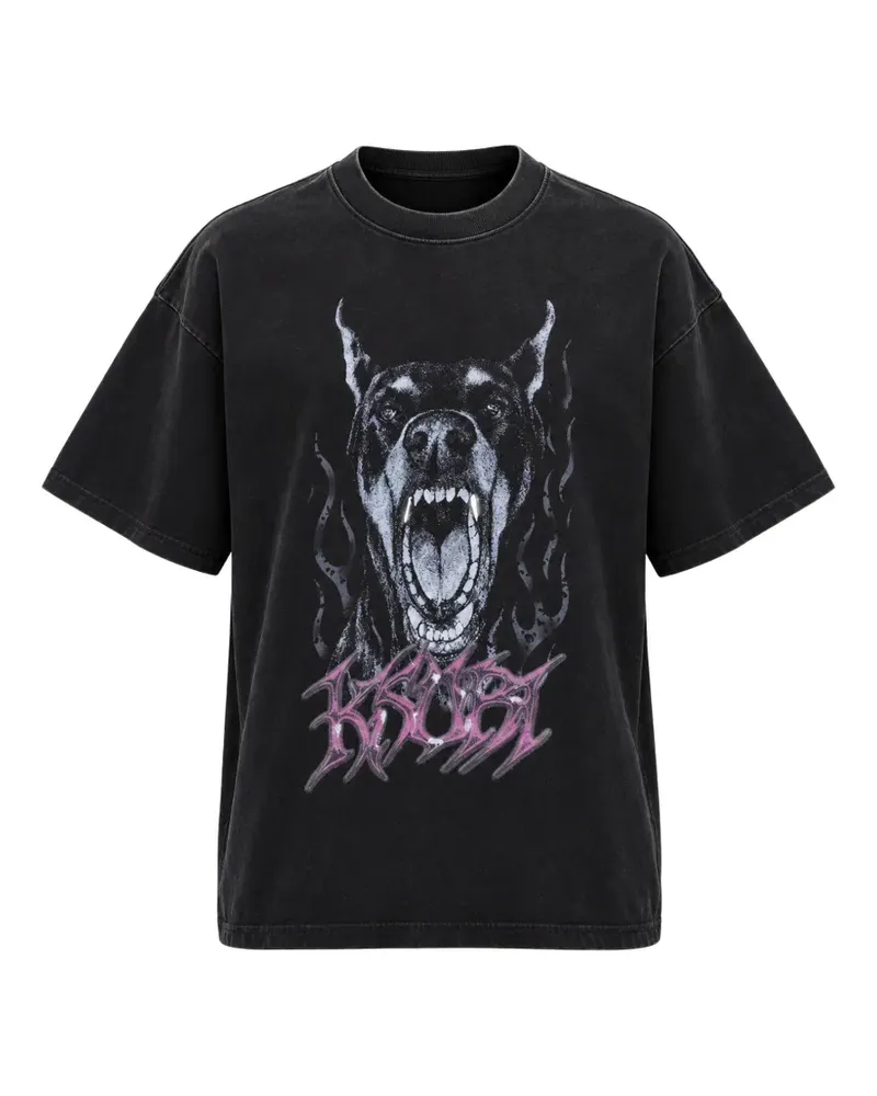 ksubi K9 Ekcess graphic-print faded-finish T-shirt - Schwarz Schwarz