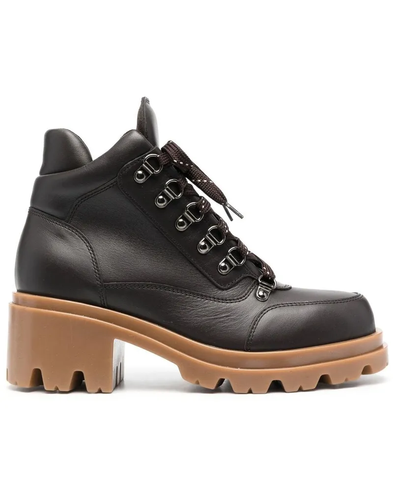 Emporio Armani Chalet Collection Hiking-Boots 65mm Braun