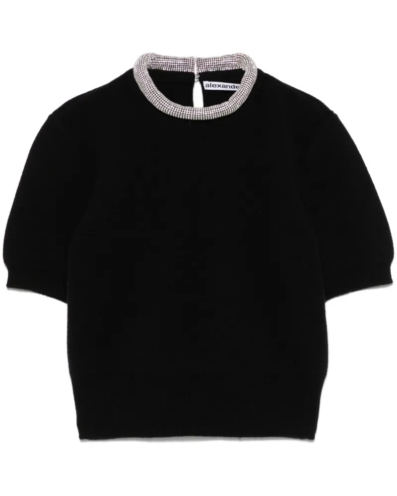 Alexander Wang T-Shirt mit Kristallen - Schwarz Schwarz