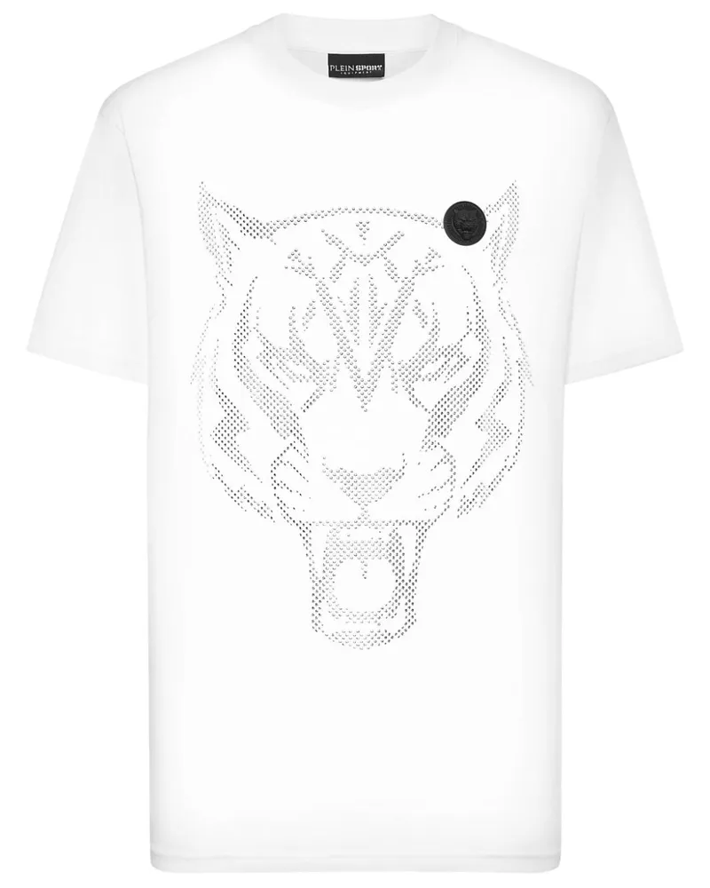 Philipp Plein T-Shirt mit Tigermotiv - Weiß Weiß