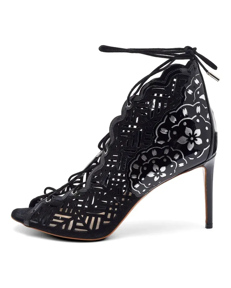 Nicholas Kirkwood laser-cut lace-up boots - Schwarz Schwarz