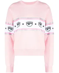 Chiara Ferragni Sweatshirt mit Glitter Rosa