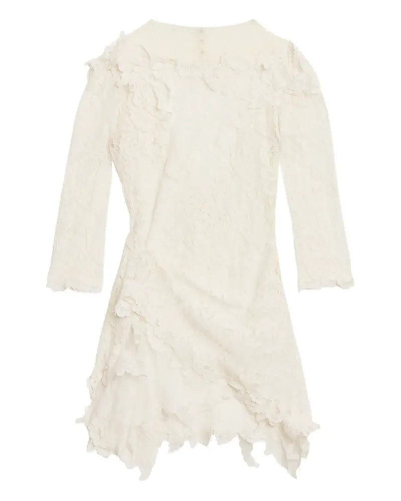 Isabel Marant Gerüschtes Rubiana Kleid mit Blumenspitze - Weiß Weiß