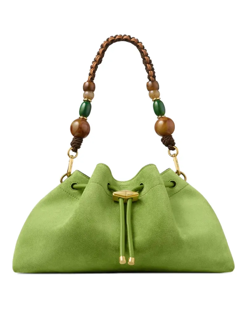 Jimmy Choo Cinch beaded medium shoulder bag - Grün Grün