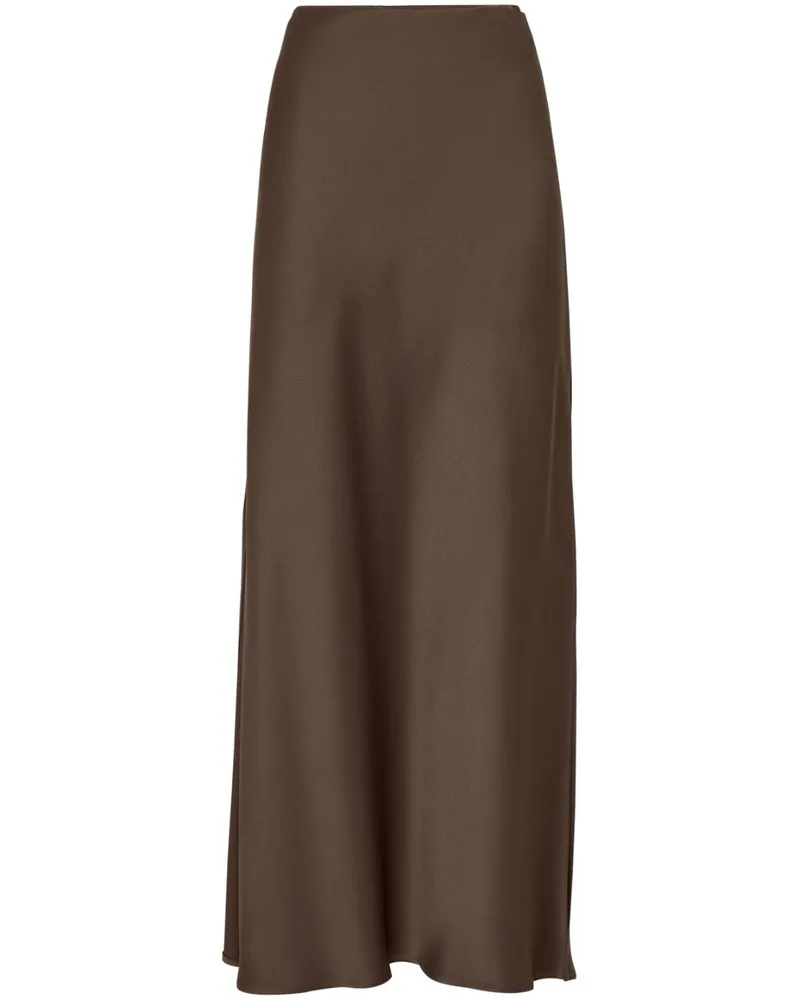 Brunello Cucinelli Maxirock mit Diagonalschnitt - Braun Braun