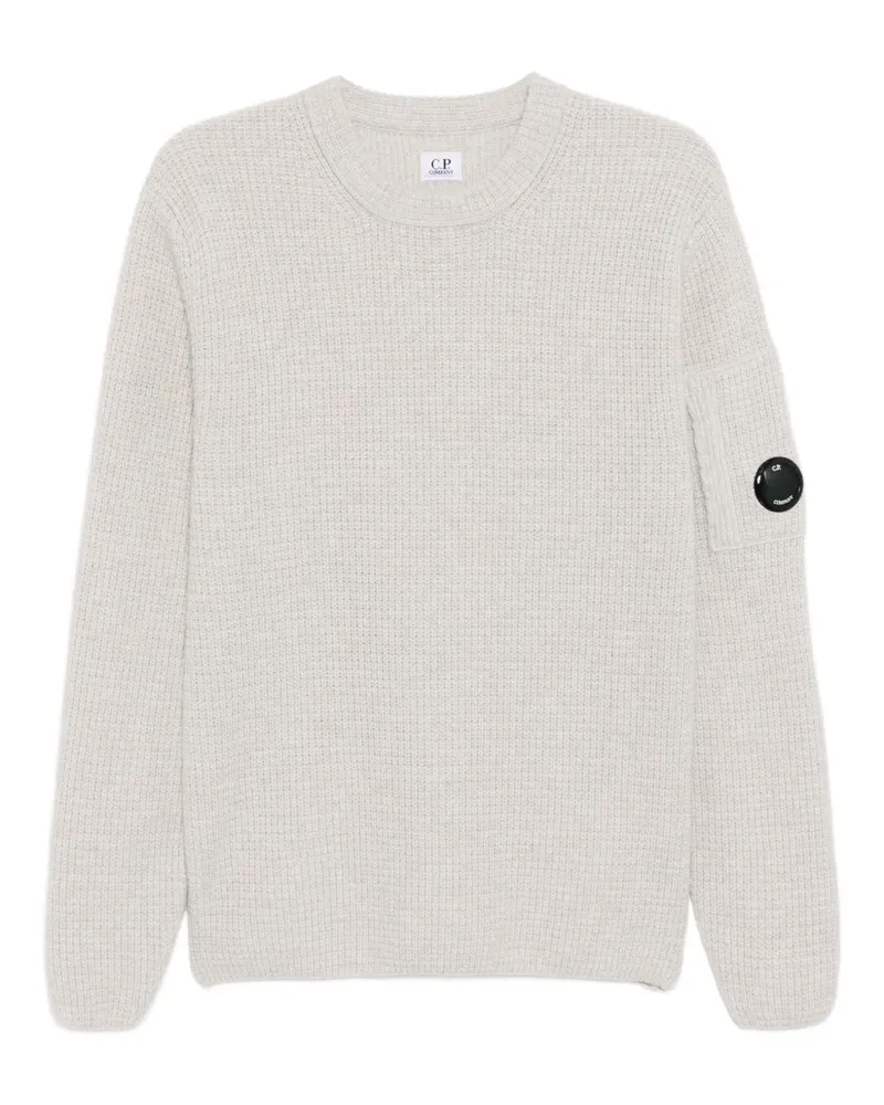 C.P. Company Pullover mit Logo-Patch - Grau Grau