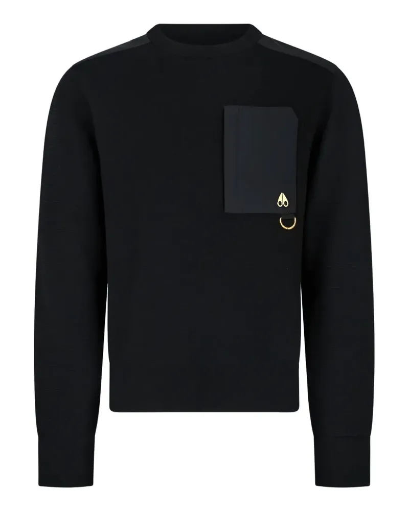 Moose Knuckles Elowan Pullover mit aufgesetzten Taschen - Schwarz Schwarz