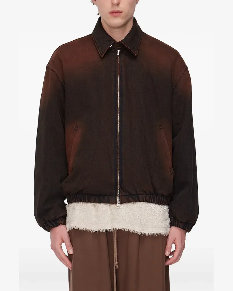 Song For The Mute acid-wash denim jacket - Braun Braun