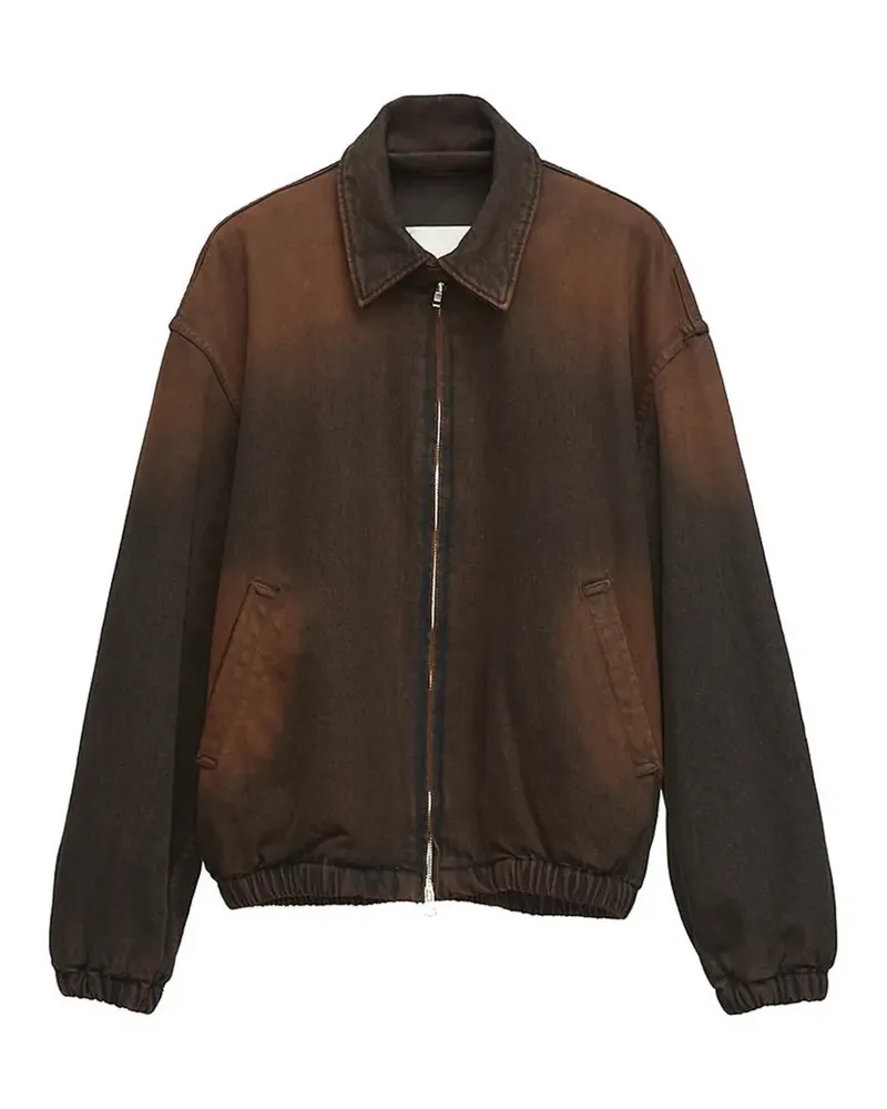 Song For The Mute Jeansjacke mit Acid-Wash-Effekt - Braun Braun