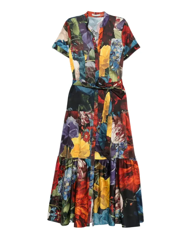 Alice + Olivia Lucy tie midi dress - Blau Blau