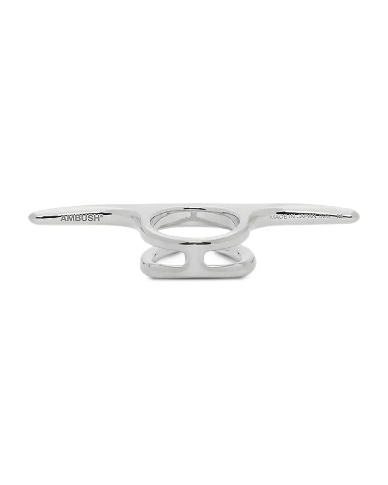 AMBUSH Ring mit fließendem Design - Grau Grau