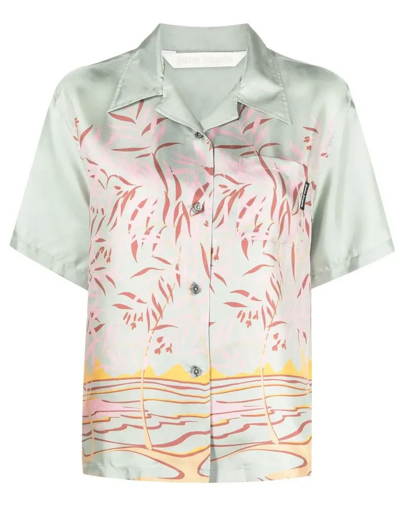 Palm Angels Hemd mit grafischen Print - Grün Grün