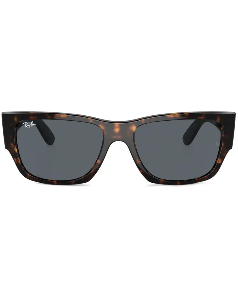 Ray Ban Carlos Sonnenbrille mit eckigem Gestell - Braun Braun