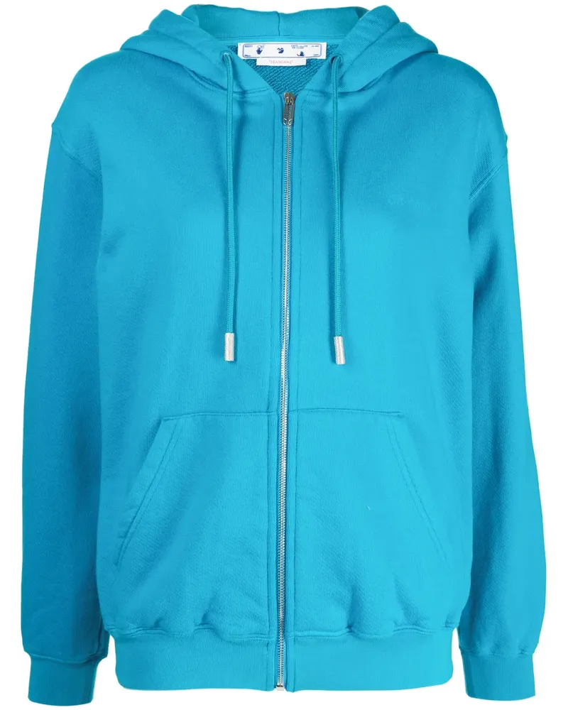 OFF-WHITE Kapuzenjacke mit Diag-Streifen - Blau Blau