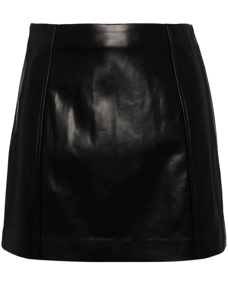 Tout a Coup Minirock aus Faux Fur - Schwarz Schwarz