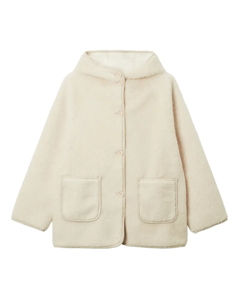 b+ab Regenmantel mit Kapuze und aufgesetzter Tasche - Nude Nude