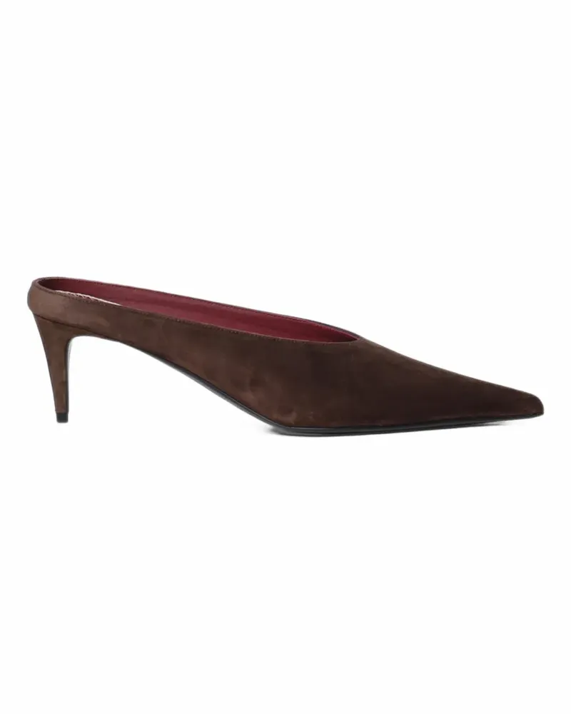 Magda Butrym pointed-toe suede mules - Braun Braun