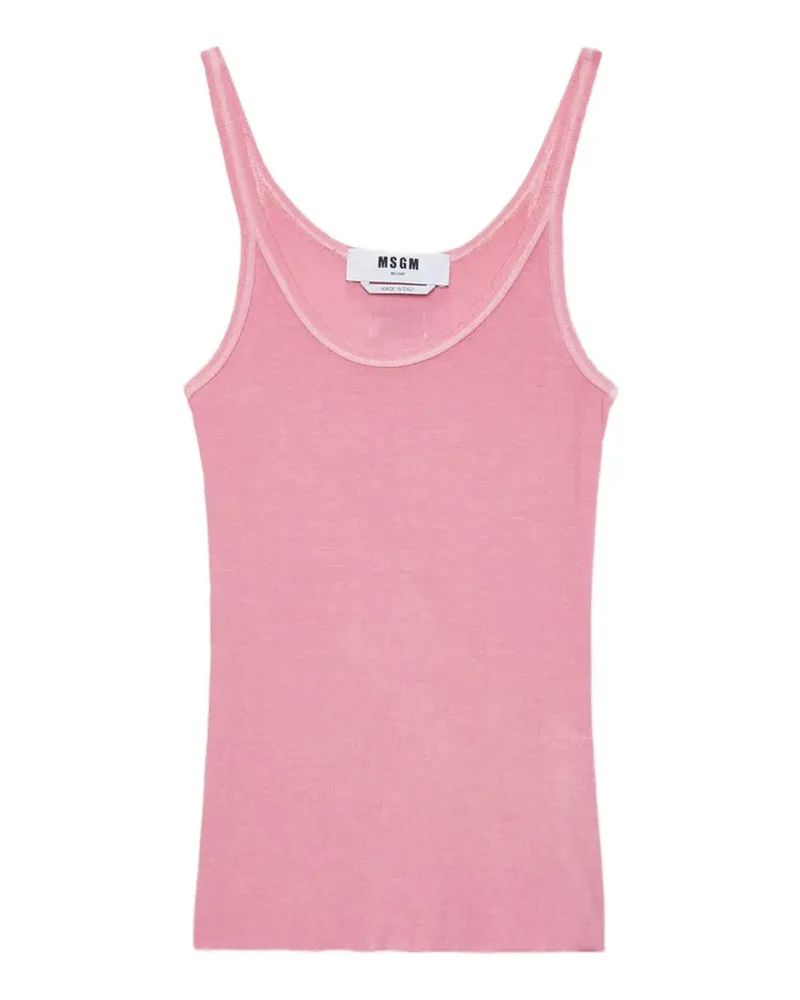 MSGM Trägershirt mit U-Ausschnitt - Rosa Rosa