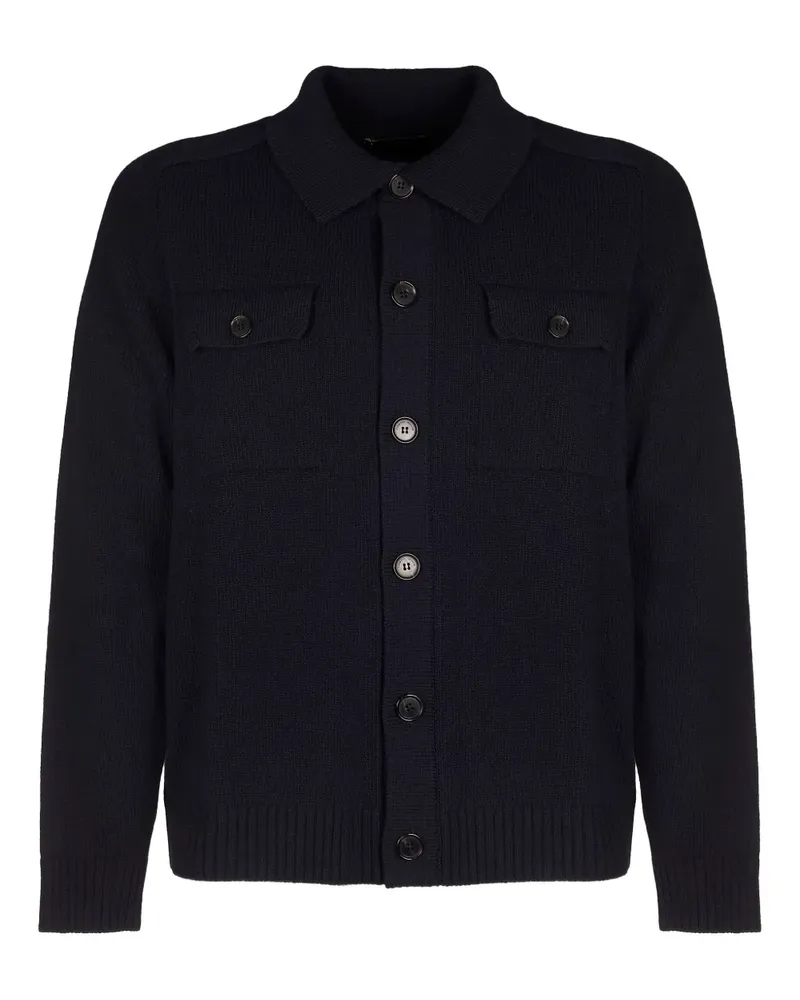 Roberto Collina Hemdjacke mit geknöpften Taschen - Blau Blau