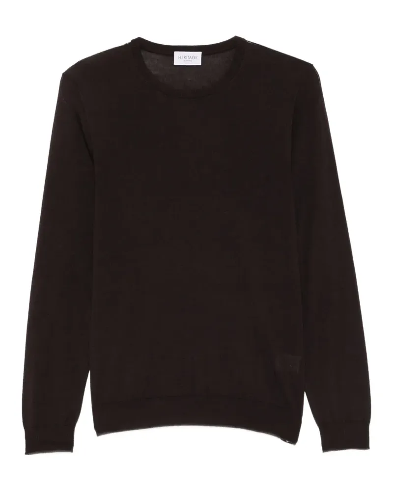 Heritage Pullover mit rundem Ausschnitt - Braun Braun