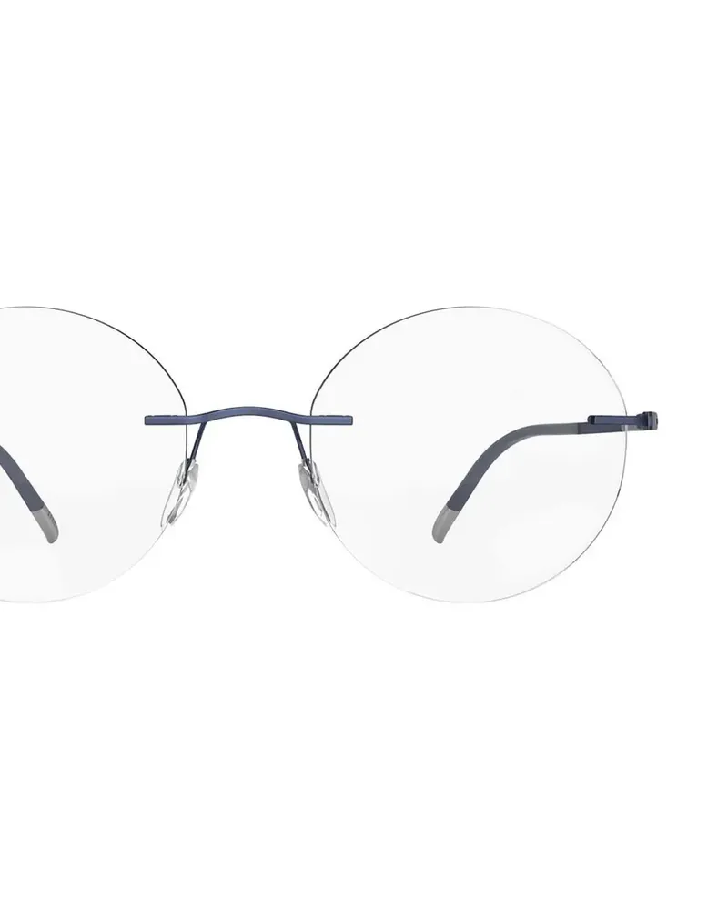 Silhouette rimless round-frame glasses - Blau Blau