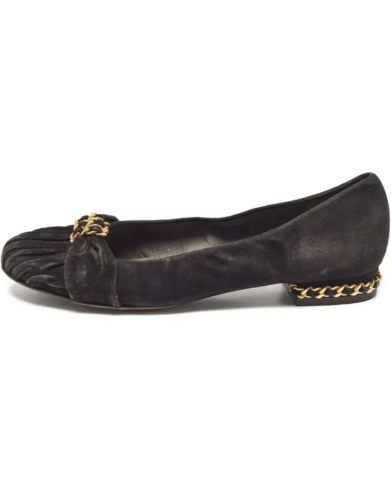 Stuart Weitzman Pre-owned Ballerinas mit Kettendetail - Schwarz Schwarz
